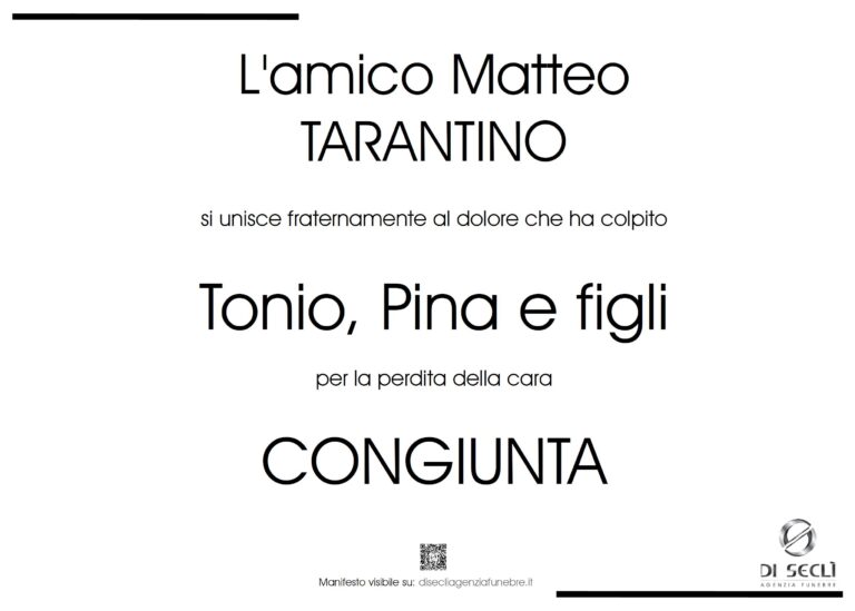L'amico Matteo Tarantino